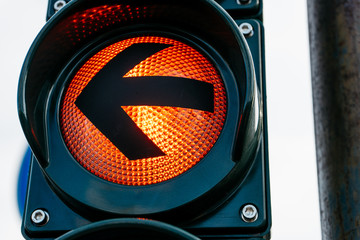 red arrow traffic light