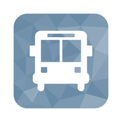 Low Poly Button - Bus frontal