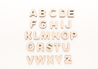 Wooden english letters