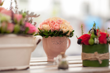 Flower arrangement close-up