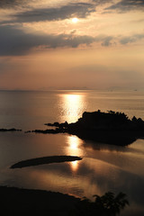 瀬戸内海に沈む夕陽