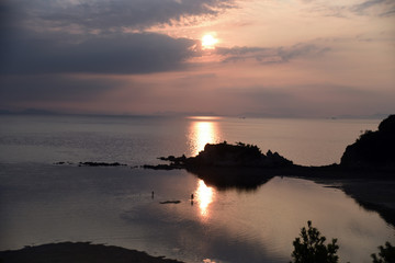 香川、庄内半島の夕陽