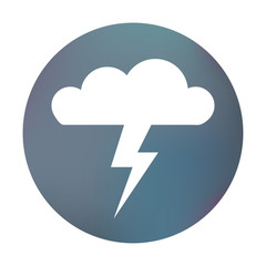 Farbiger Button - Gewitterwolke