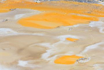 Abstract texture of a geyser, hot spring. Yellowstone national park, USA.