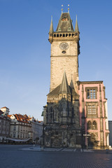 Fototapeta na wymiar Prague view of Astronomical Clock