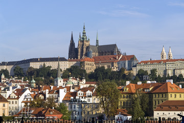 Obraz premium View of old town and Prague castle, Czech Republic