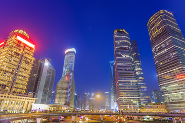 Fototapeta premium Architectural scenery and skyline of Shanghai