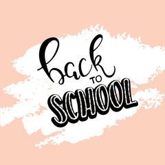Back to school vector illustration. Back to school calligraphy background. Back to school lettering typography poster. Good for banners, covers, card, sale