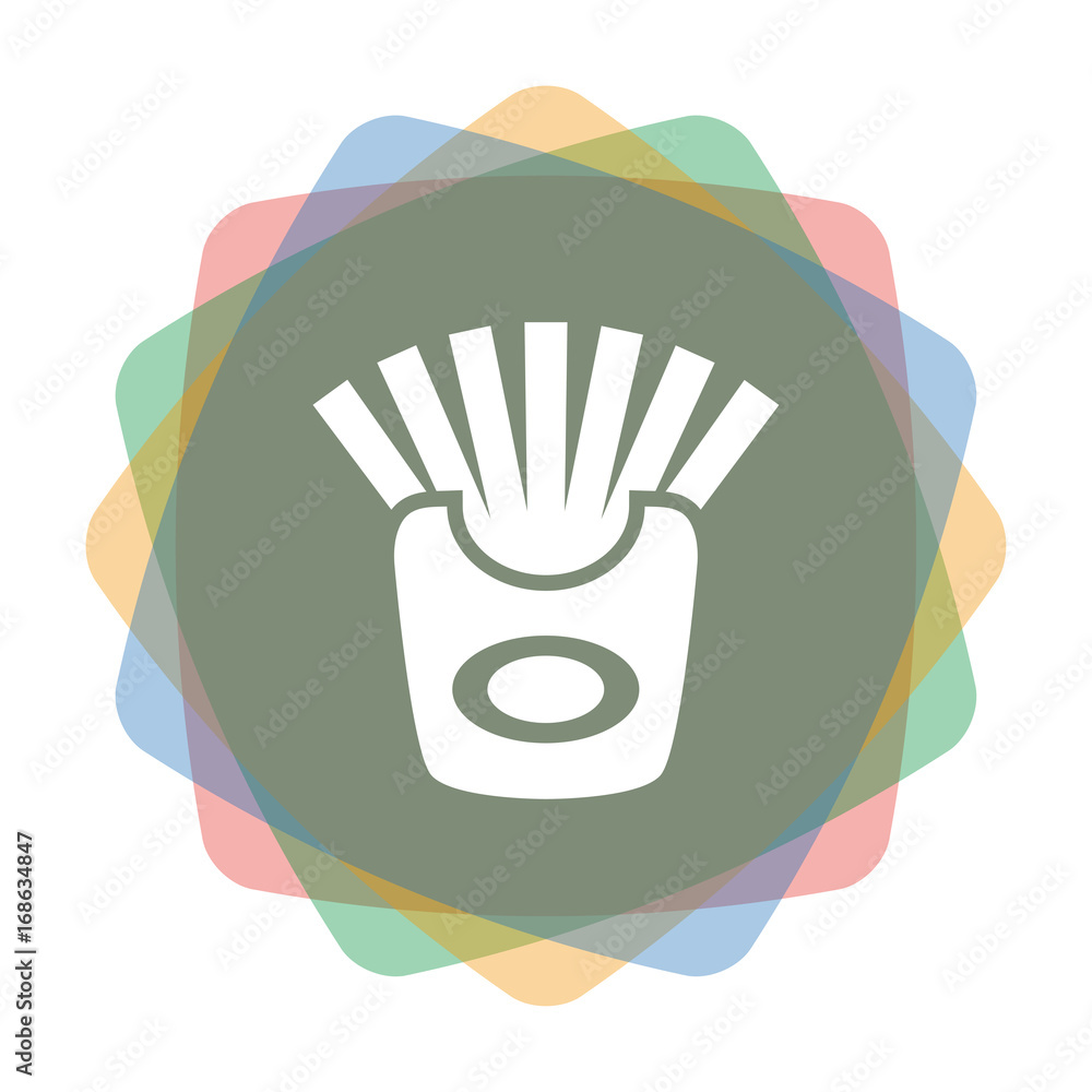 Poster app icon farbig pommes