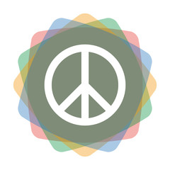 App Icon farbig Peace-Symbol