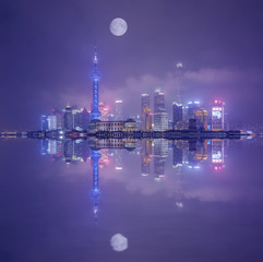 Fototapeta na wymiar Architectural scenery and skyline of Shanghai