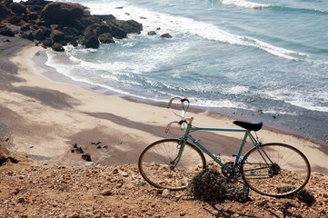 Bicycle on the Atlantic Ocean coast