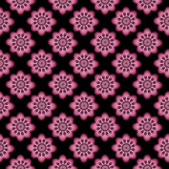 Seamless geometric pattern abstract with floral design.