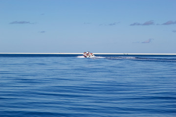 Speed boat to Nosy Iranja, Madagascar