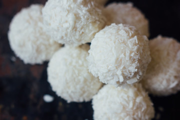 Beautiful white sweets - concept of romantic dessert.
