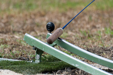 Hornussen, Nouss und Tr&auml;f auf Bock
