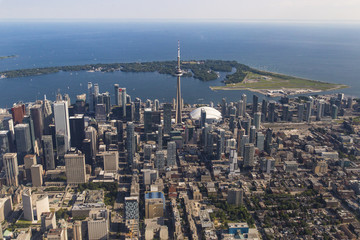Downtown Toronto Wide Angle Aerial