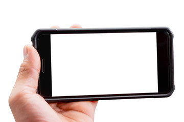 Hands playing mobile