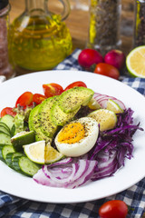 Mixed chef's salad.Mixed chef's salad.Avocado