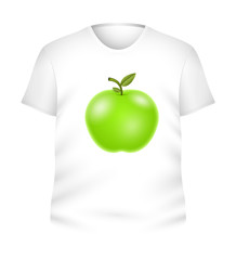 Apple Printed T-Shirt Vector