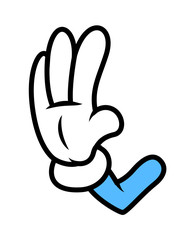 Cartoon Hand - Stop Sign