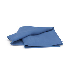 Blue Towel isolated on white. 3D illustration