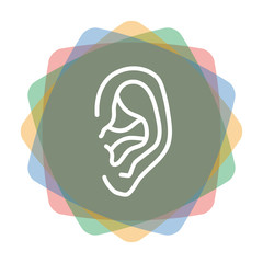 App Icon farbig Ohr Konturen