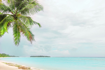 View of beautiful tropical beach at sea resort