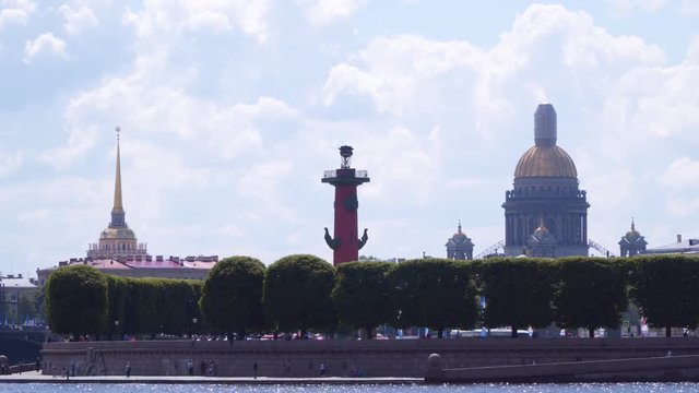 Dome of St. Isaac's Cathedral Rostral column and spire of the Main Admiralty