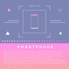 Smartphone icon design on modern flat background