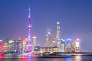 Obraz premium Architectural scenery and skyline of Shanghai