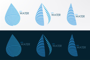 logo water line three style