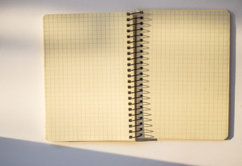 Notebook on white background