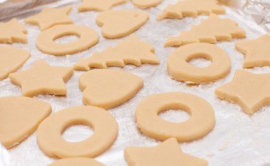 homemade cookies of different shapes