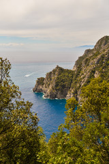 Beautiful scenery of Italian coast, by Ligurian Sea