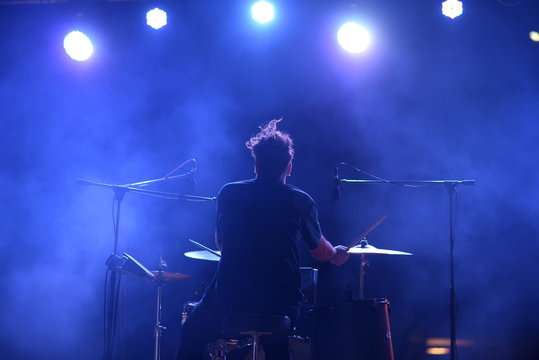 drummer in live performance