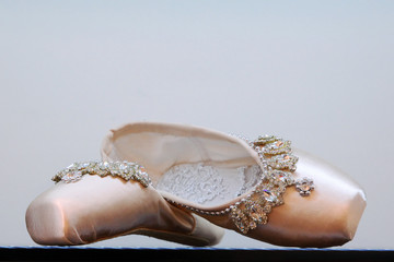 Beautiful embellished ballet shoes © zinovskaya
