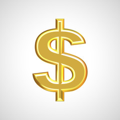 Golden dollar sign / symbol