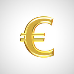 Obraz premium Golden euro sign / symbol
