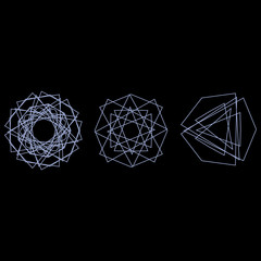 Symbol pattern icon star astrology set pentagram
