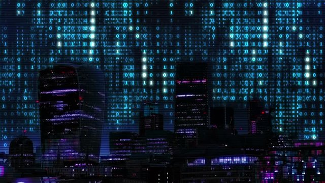 Big Data internet mobile city concept