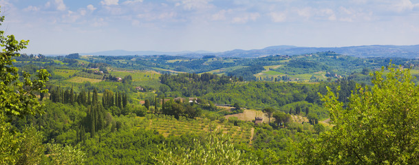 Toskana-Panorama, bei San Miniato im Chianti-Gebiet