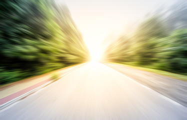 Along the empty road