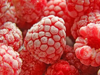 Frozen berry raspberries