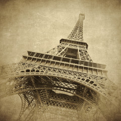 Obrazy na Szkle  Vintage image of Eiffel tower, Paris, France