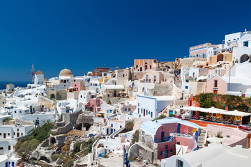 Fototapeta premium Oia village at Santorini island. Greece