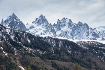 Panoramic view of french Alps