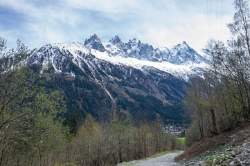 Panoramic view of french Alps