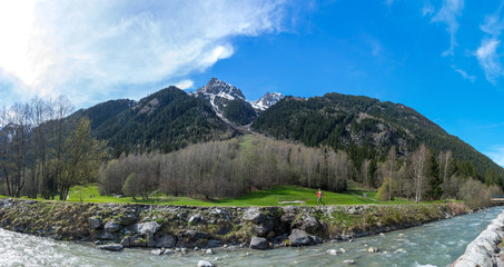 Panoramic view of french Alps