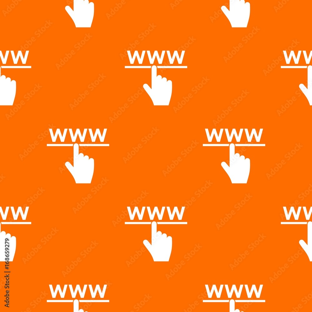 Poster hand cursor and website pattern seamless
